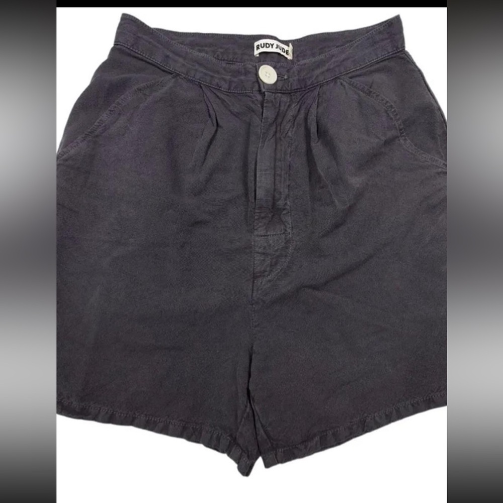 Rudy Jude Black Flat Front Casual Shorts